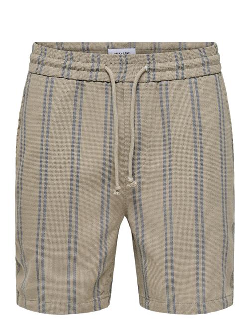 ONLY & SONS | Onstrev Life Reg Struc Stripe Shorts | XS