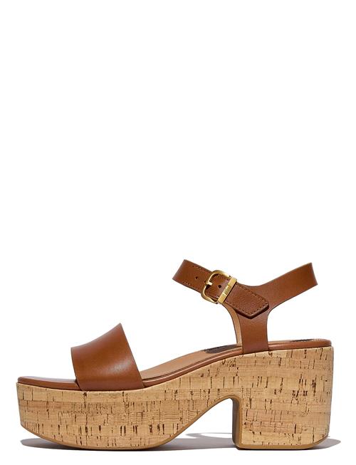 FitFlop | Platfforms Leather/Cork Heeled Ankle-Strap Sandals | 40