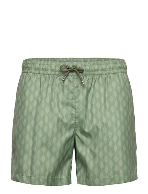 The Resort Co. | Classic Swim Shorts Green Waves | XXL 39 cm
