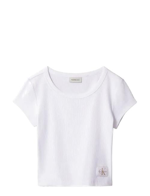Calvin Klein Jeans | A- Woven Label 2X2 Rib Baby Tee | XS