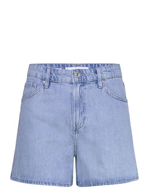 Mango | High-Waisted Straight-Fit Denim Shorts | 36