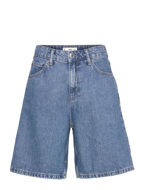 Mango | High-Waist Straight-Fit Denim Shorts | 32