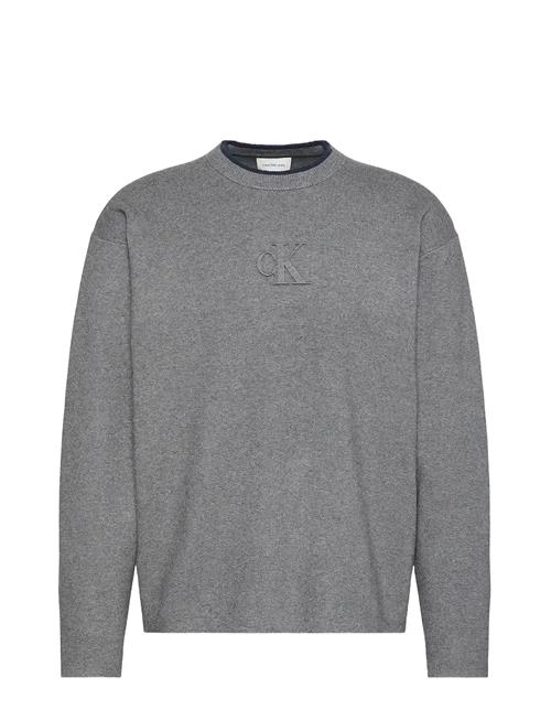 Calvin Klein Jeans | Ls Embossed Logo Crewnk Sweater | M