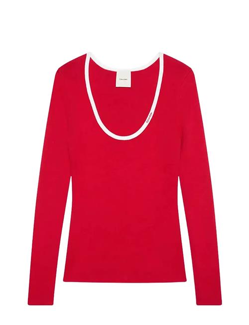 Calvin Klein Jeans | Ls Color Blocked Cotton Sweater | M