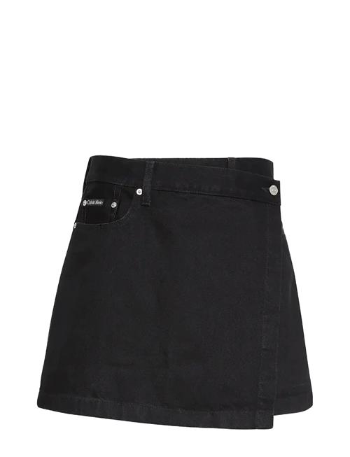 Calvin Klein Jeans | Denim Mini Wrap Skirt Soft Black | 32