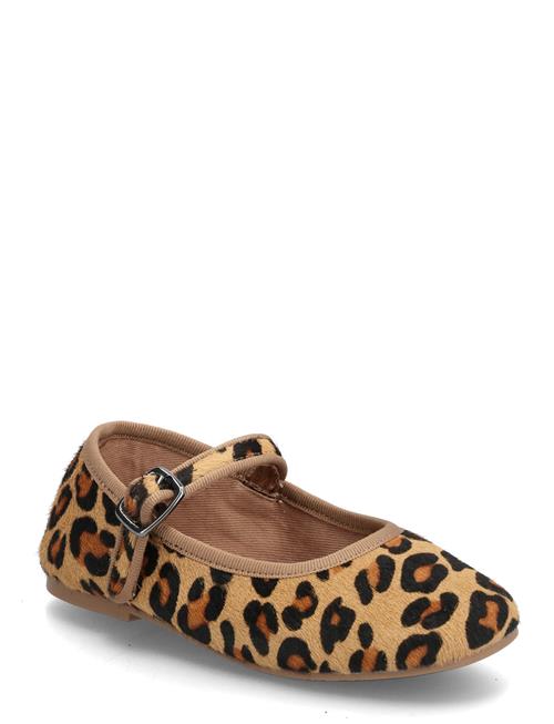 Mango | Leopard-Print Leather Ballerinas | 22