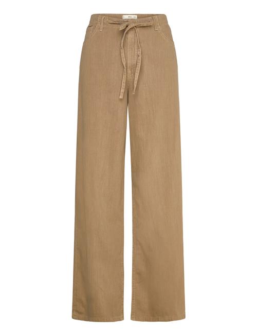 Mango | Wide-Leg Denim Trousers With Belt | 36