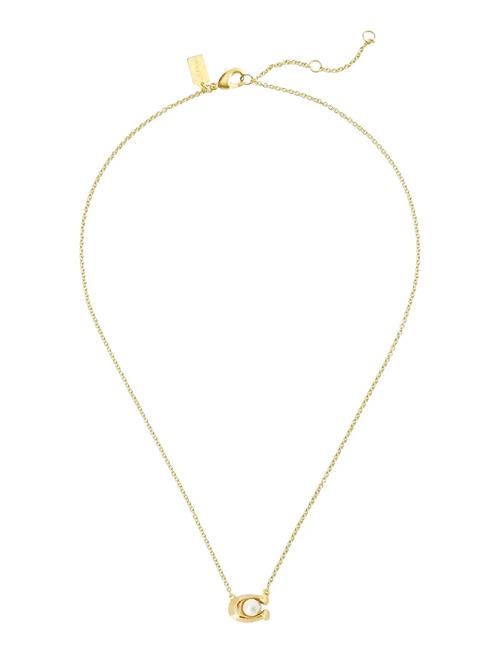 Coach Accessories | Coach Pearl Signature Pendant Necklace | ONE SIZE