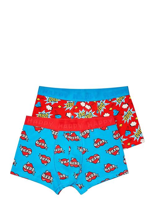 Happy Socks | 2-Pack Super Dad Short Boxers Gift Set | L