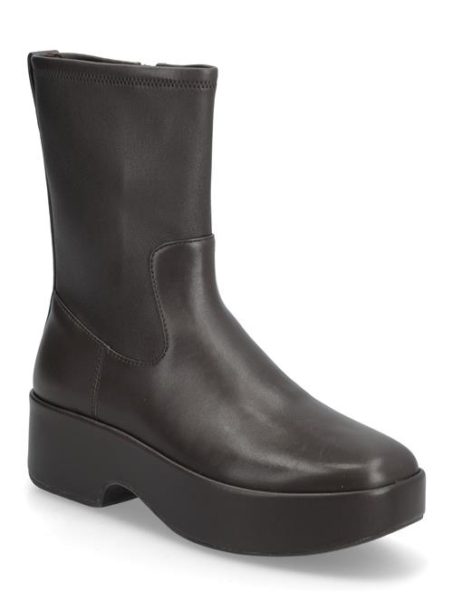 FitFlop | F-Luma Stretch Leather Demi-Wedge Mid-Calf Boots | 42