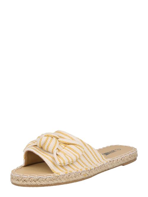 Hailys Pantoletter 'Jola'  gul / hvid