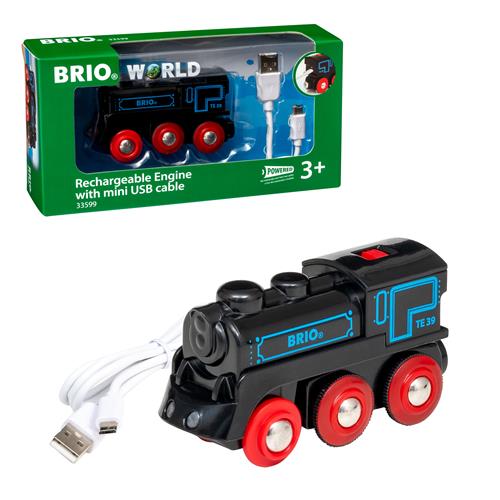 BRIO Genopladelig Motor Med Mini-USB-kabel Multicolor  Multicolor One Size  Sort  One Size 3 Y+ unisex
