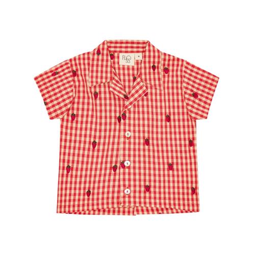 Flöss Molly skjorte Berry Gingham 98 cm  Rød  98 cm  unisex