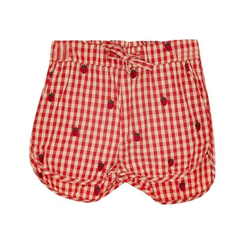 Flöss Molly Shorts Berry Gingham 116 cm  Rød  116 cm  kvinde