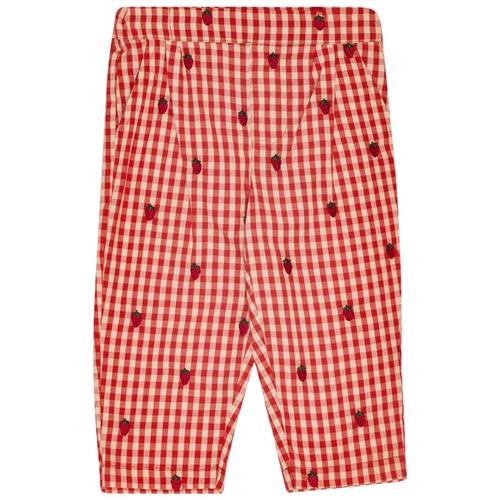 Flöss Molly Bukser Berry Gingham 104cm  Rød  104 cm  kvinde