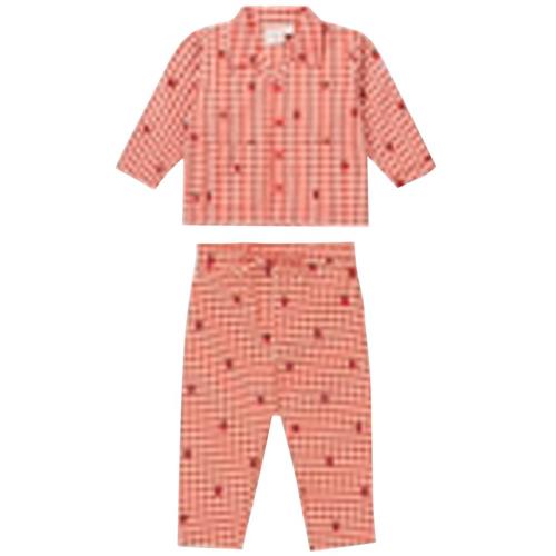 Flöss Molly Pyjamas Berry Gingham 98 cm  Rød  98 cm  kvinde