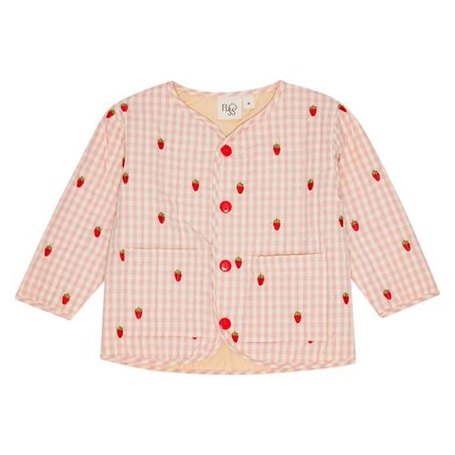 Flöss Dolly Jakke Pink Berry Gingham 98 cm  Lyserød  98 cm  kvinde