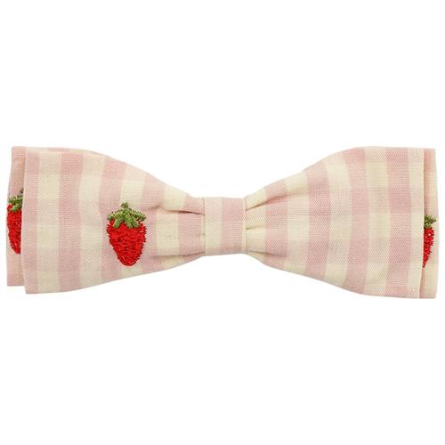 Flöss Dolly Bow Hårklemme Pink Berry Gingham One Size      mand
