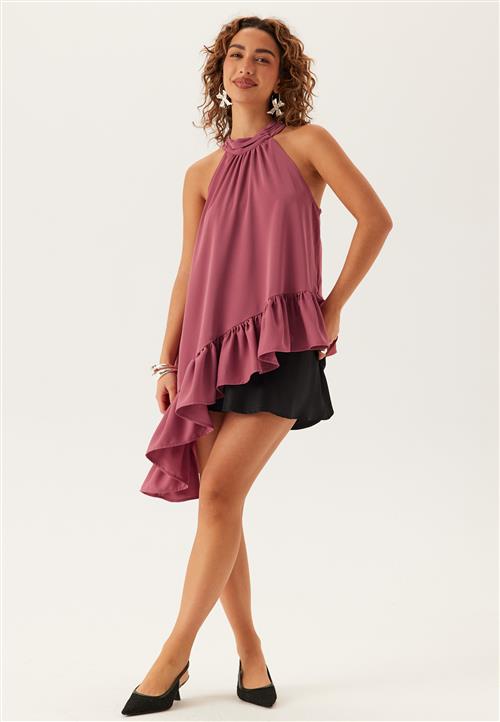 BUBBLEROOM Asymmetric Halter Neck Blouse