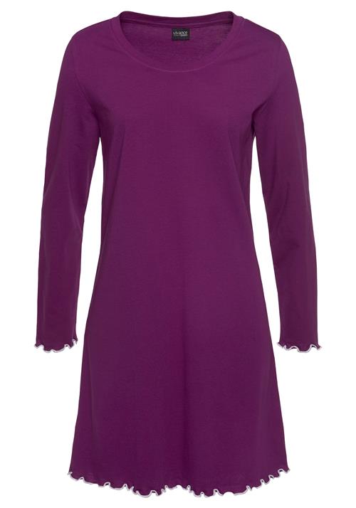 LASCANA Natskjorte  lilla / hvid