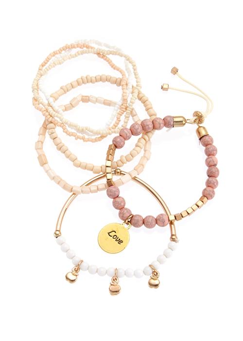 LASCANA Armbånd  beige / nude / guld / hvid