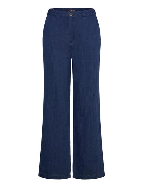 Mango | High-Waisted Denim Flowy Trousers | 42