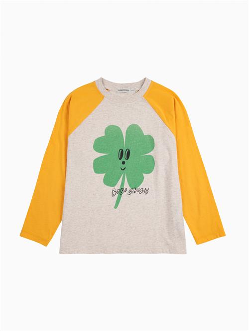 Bobo Choses Lucky Clover Ranglan T-shirt Med Ærmer Yellow  Yellow 10-11 Years  Gul  10-11 år  mand