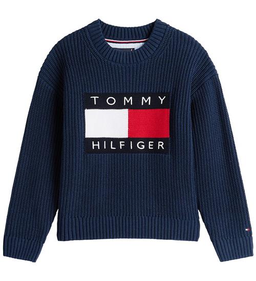 Tommy Hilfiger Bluse - Strik - Falg Heritage - Dark Night Navy