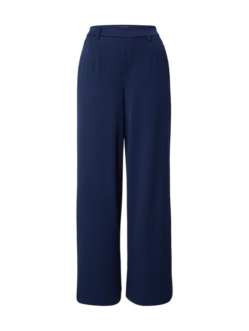 OBJECT Bukser med lægfolder 'Lisa'  natblå