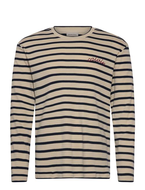 Calvin Klein Jeans | Ls Compact Rib Stripe Crewnk Tee | M