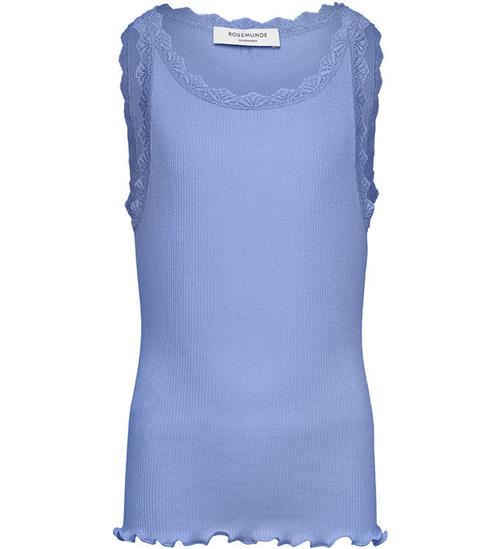 Rosemunde Top - Rib - Balta - Blue Heaven m. Blonder