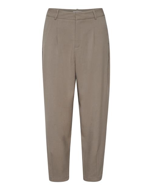 Kaffe Bukser med lægfolder 'KAMerle'  lysebrun