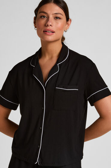 Hunkemöller Kortærmet jerseyjakke Essential Sort