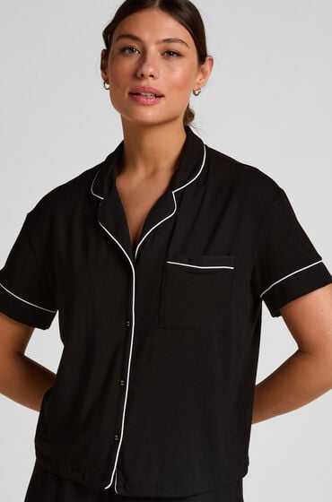 Hunkemöller Kortærmet jerseyjakke Essential Sort