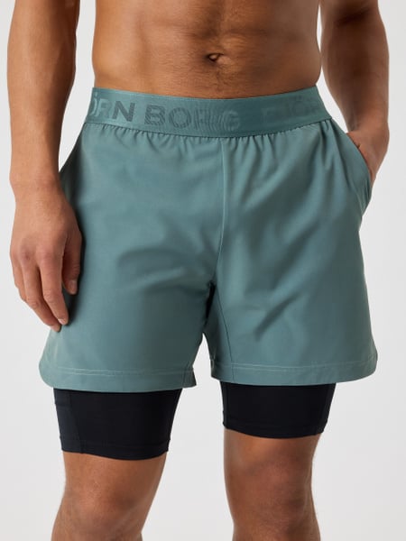 Björn Borg Borg 2 In 1 Shorts Grøn, S