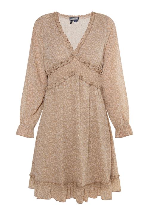 DreiMaster Vintage Kjole 'Altiplano'  beige / mørkebeige / guld