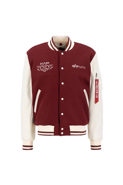 ALPHA INDUSTRIES Overgangsjakke 'Varsity Air Force'  burgunder / hvid