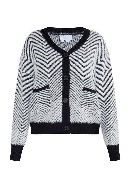 usha WHITE LABEL Cardigan 'Pryam'  sort / hvid