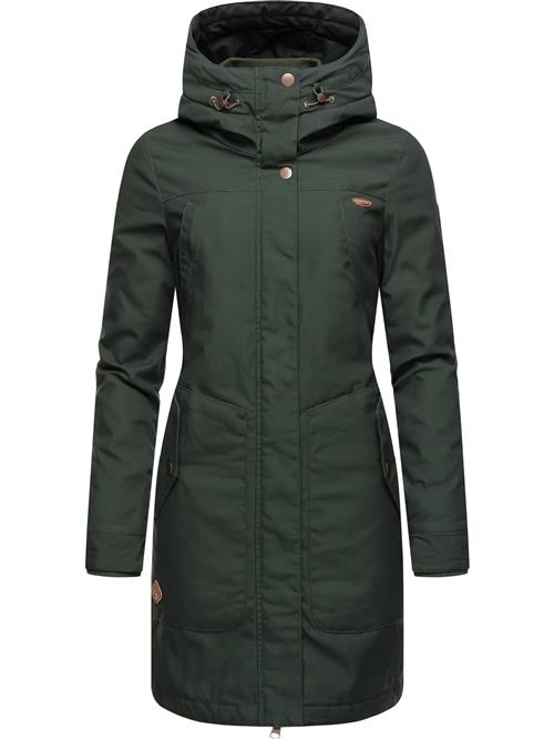 Ragwear Vinterfrakke 'Jannisa'  brun / mørkegrøn / hvid