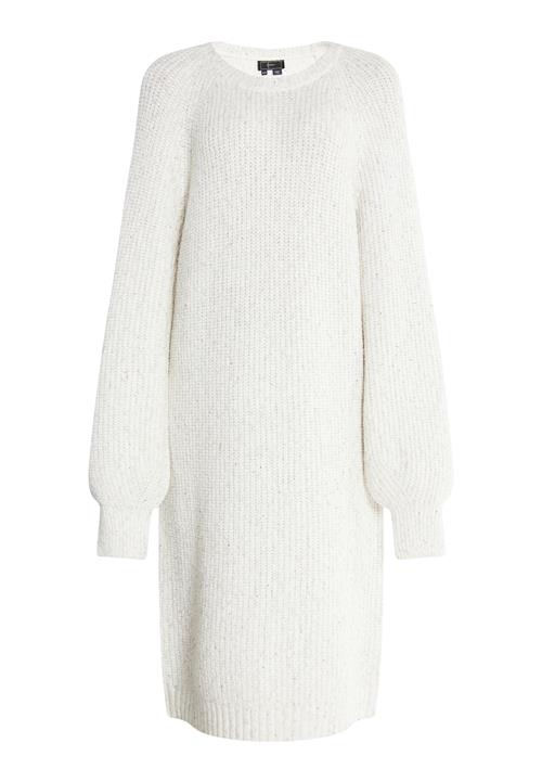 faina Strikkjole  hvid-meleret