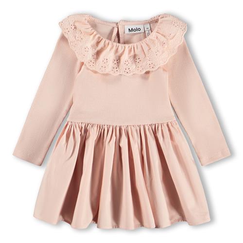 Molo GOTS Crystala Langærmet Kjole Petal Blush  Petal Blush 74 cm  Lyserød  74 cm  kvinde