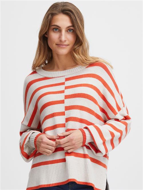 Fransa Pullover 'Bitte'  rød / hvid