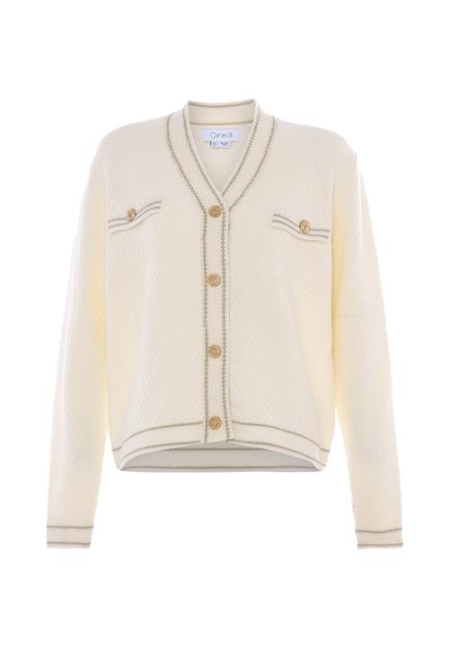 caneva Cardigan  chamois / guld / uldhvid