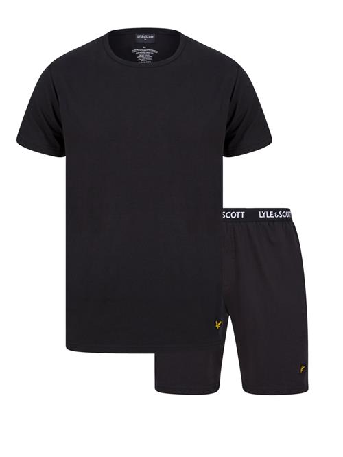 Lyle & Scott Pyjamas kort 'Charlie'  gul / sort