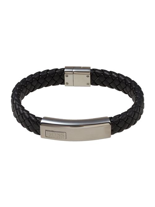HUGO Armbånd 'Lander'  sort / sølv