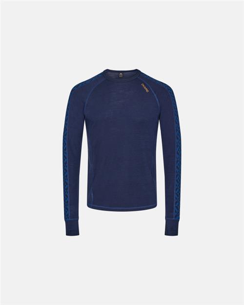 Langærmet t-shirt |100 uld | Blå