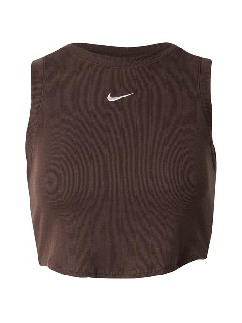 NIKE Funktionsbluse 'ESSENTIAL'  choko / hvid