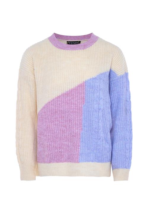 FENIA Pullover  lyseblå / lyselilla / uldhvid