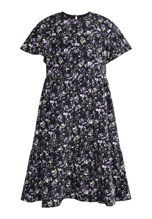 DreiMaster Vintage Kjole  beige / mørkegrøn / lilla / sort