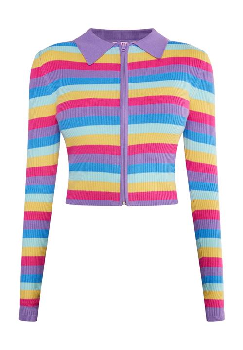 MYMO Cardigan 'Blonda'  blå / gul / lilla / pink